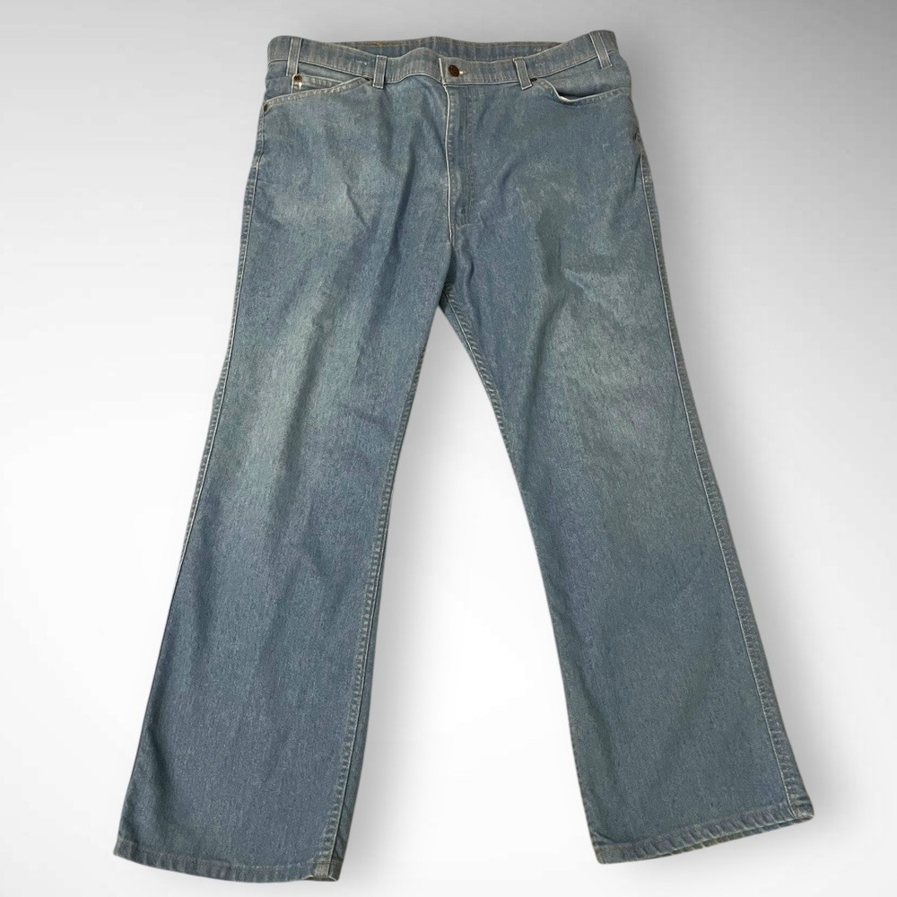LEVI'S Men's Vintage Orange Label Light Wash Bootcut Relaxed Fit Size 42x30‎
